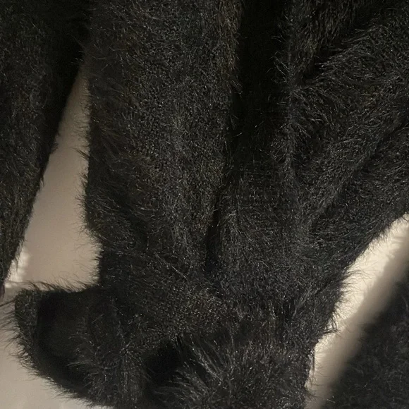 Cupcake and Cashmere Gigi Fluffy Wrap Sweater in Black 💕 - Picture 5 of 6